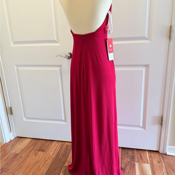 JJs House Raspberry Red Halter Maxi Dress - Picture 9 of 13